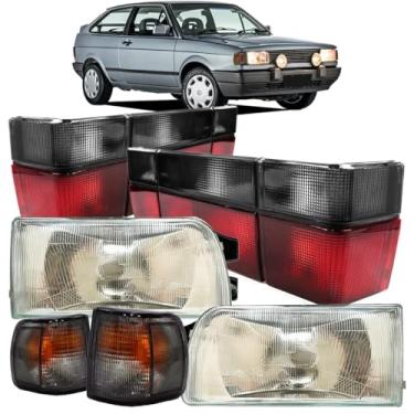 Imagem de Kit Farol Gol Quadrado +Lanterna Fumê + Piscas 91 à 95