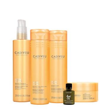 Imagem de Kit Cadiveu Professional Nutri Glow Shampoo Condicionador Máscara Pré-