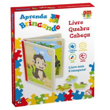 Imagem de Didaticos Aprenda Brincando Livro Quebra Cabeça DM TOYS DMT6732