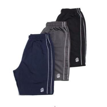 Imagem de Kit 3 Bermuda Infantil Tactel. Bolsos Frente e Costa - Ox Silver, 6, S