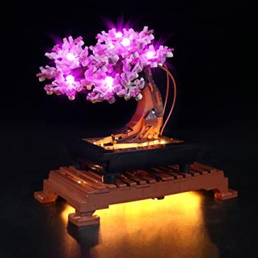 Imagem de JANWAALY LED Lighting Kit for Lego 10281 Bonsai Tree Building Brick Set - Lights Only - Decoration LED Light Kit Compatible with Lego Without Building Block Model (Pink)