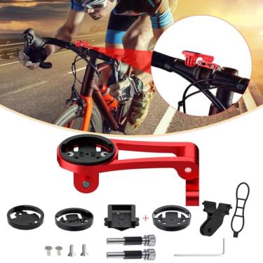 Imagem de BIKOOCO Suporte de bicicleta ajustável frontal - Bicicleta para Garmin Extended Mountain Bike Computador Road Mountain Cycling GPS Combo Acessórios de bicicleta estendida para guidão de 38 mm