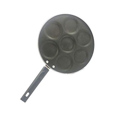 Imagem de Frigideira antiaderente Uttapam para panqueca com crepe Tawa para panquecas para fazer panquecas, mini panquecas, mini uttapam tawa, 7 exclusivas (275 mm)