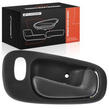 Imagem de A-Premium Maçaneta interna do lado do passageiro dianteiro direito compatível com Toyota Corolla e Chevrolet Prizm, 1998 1999 2000 2001 2002, cinza escuro, com fechaduras elétricas, substituição #