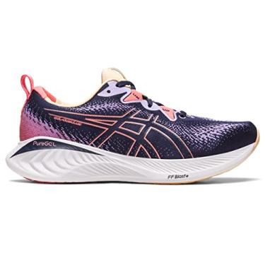 Imagem de ASICS Tênis de corrida feminino Gel-Cumulus 25, Meia-noite/Mamão, 35