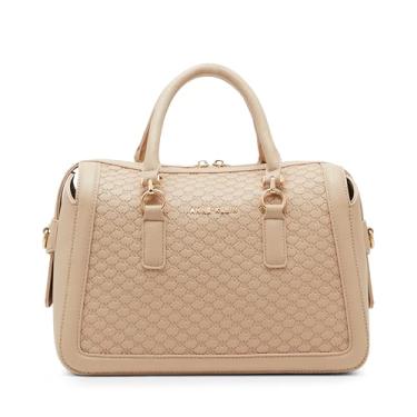 Imagem de Anne Klein Bolsa com zíper superior com logotipo Ak em relevo, Leite de aveia, Medium