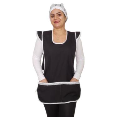 Imagem de kit Bata Avental e touca - Armarinho Neves, Preto