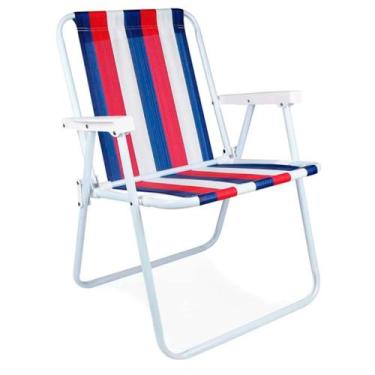 Imagem de Cadeira De Praia Piscina Aço Dobravel suporta100kg Reforçada - Elite