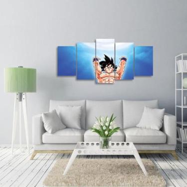 Imagem de Quadro Goku Genki Dama Mosaico Dragon Ball 5 Peças - Wall Frame