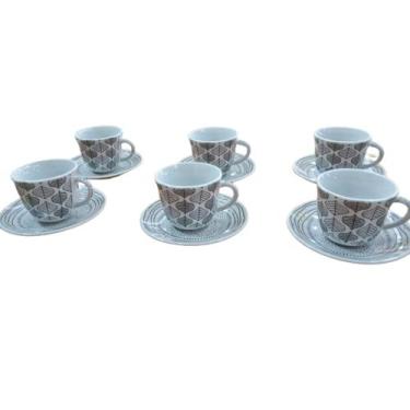 Imagem de Conjunto De Xícaras Com Pires Porcelana 12 pçs 90mL - Wincy