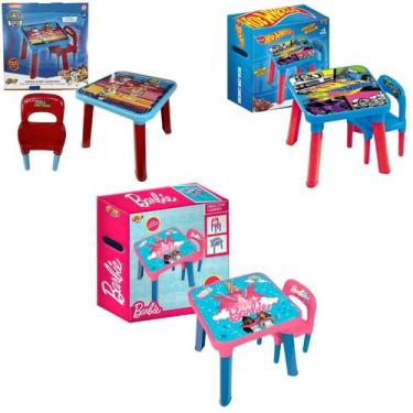 Imagem de Mesinha Infantil de Atividades com Cadeira - Fun, BARBIE