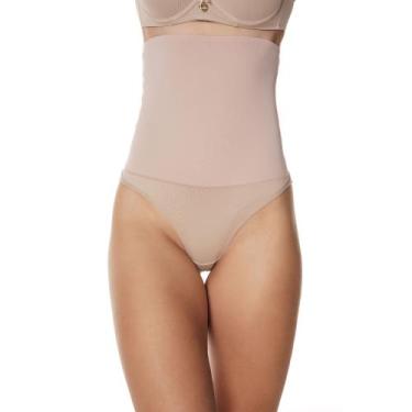 Imagem de Calcinha Modeladora Feminina Fio com Cos Alto Frelith, Chocolate, G