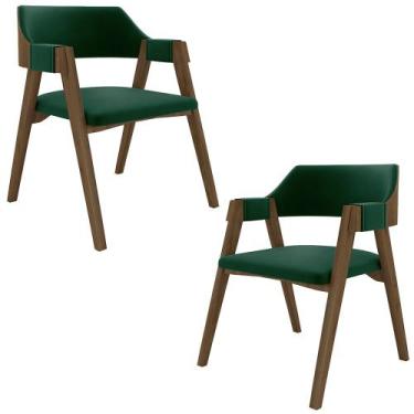 Imagem de Kit 2 Cadeiras Sala de Jantar e Jogos Carteados Madeira Maciça Poker V