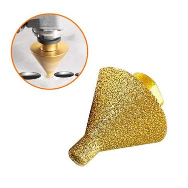 Imagem de Rebolo e Ponta Abrasiva Cônica 38mm Diamantado Rosca M14 para Porcelan