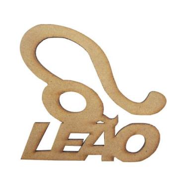 Imagem de Pacote 15 Aplique Signo Leão 7x6,5 Mdf Madeira - ATACADÃO DO ARTESANAT