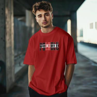 Imagem de Camiseta Casual Masculina Polo Blu Estampada Malha Algodão do P ao G1,