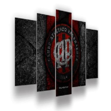 Imagem de Quadro Decorativo Mosaico 5 Peças Mod450 Atlético Paranaense