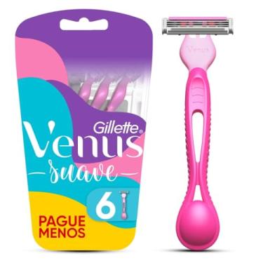 Imagem de Gillette Venus Aparelho de Depilação Descartável Suave com Aloe, 6 Unidades