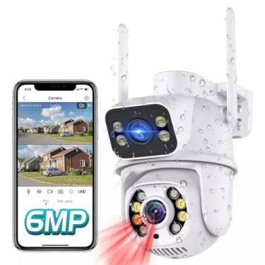 Imagem de KIT Câmera De Segurança Lente Dupla em dobro ICSEE IP66 Wi-Fi 360° Sensor Movimento Visão Noturna 2 em 1 Fixa + Giratória (2)