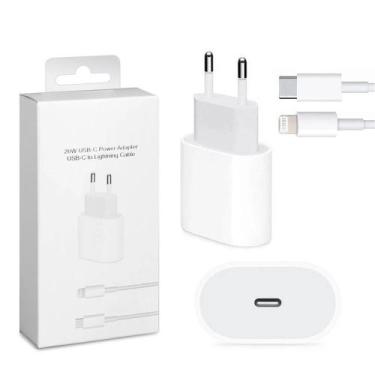 Imagem de Carregador Compativel com Iphone 7 8 X XR 11 12 13 14 Cabo e Fonte 20W