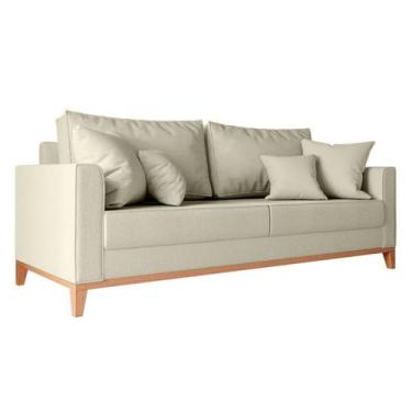 Imagem de Sofá Beny 3 Lugares Com Base de Madeira - Élpis Móveis - Móveis Roperi