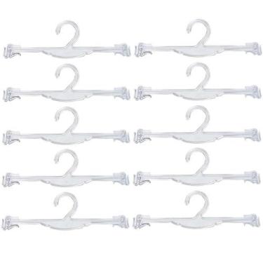 Imagem de Kit 10 Cabides para Lingerie com Encaixe para Alças Lojas Transparente
