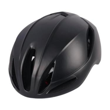 Imagem de UGPLM Capacete de bicicleta para adultos Capacete de bicicleta portátil leve com almofada removível para homens Mulheres esportes ao ar livre Ajuste, Preto