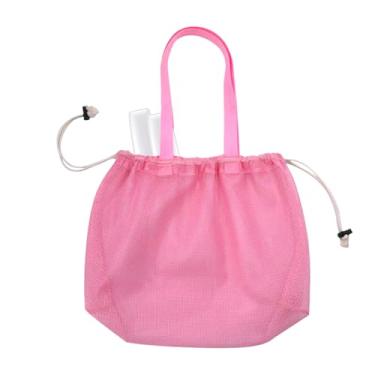 Imagem de Mesh Beach Bag, Mesh Beach Tote,Bolsa de praia leve | Organizador de brinquedos à prova de areia e resistente à água, design dobrável para viagens para excursões por porta de cruzeiro para navios de c