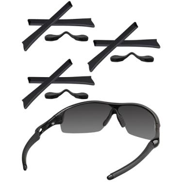 Imagem de Bwake 3 conjuntos de protetores auriculares e de nariz de substituição para óculos de sol Oakley Radar EV Path/Pitch/Advancer/Radar EV Path – Preto