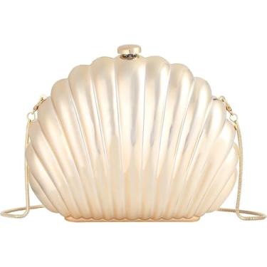 Imagem de Bolsa feminina Seashell Evening Bag Mermaid Chain Strap Clutch Shoulder Bag, 0 - ouro, L7.8 * W1.9 * H6.3 IN (L20 * W5 * H16cm)