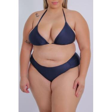 Imagem de Biquini plus size top cortininha calcinha asa delta - LALI BEACHWEAR, 