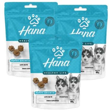 Imagem de Kit 3 Petisco Hana Para Cachorro Filhote Puppy 80g