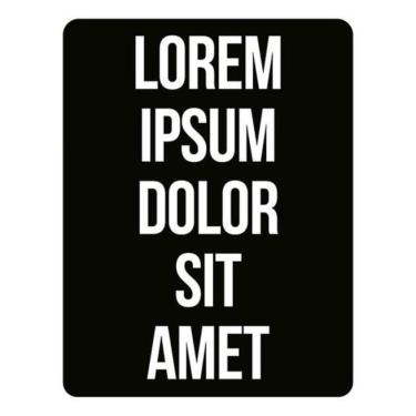 Imagem de Kit 5 Placas Decorativa Lorem Ipsum Dolor Sit Amet 36X46