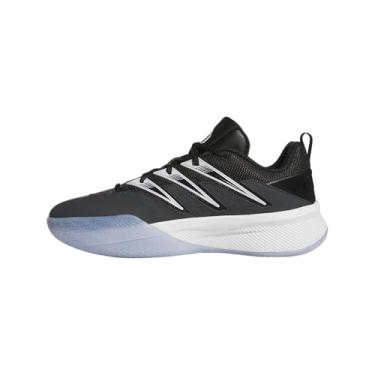 Imagem de adidas Tênis de basquete unissex com certificação Dame 3, Preto/cinza claro/carbono, 5.5 Women/4.5 Men