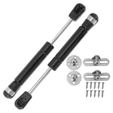 Imagem de X AUTOHAUX 150 mm/5,91" Amortecedores a gás 156N molas a gás preto aço carbono 2 conjuntos RV carro caixa de armazenamento tampa caixa de armazenamento capa de porta de armário