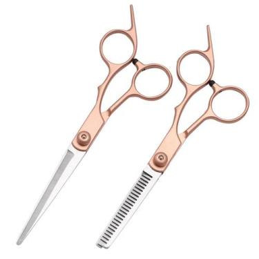 Imagem de Tesoura de Corte de Cabelo Profissional 6 Polegadas - Tesoura de Desba