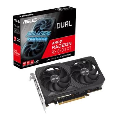 Imagem de Gpu asus rx 6500 xt 4gb v2 oc, gddr6, 64-bits, 1x dp / 1x hdmi - dual-