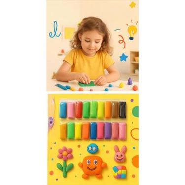 Imagem de Kit Massa de EVA 10 Cores Flexível para Arte e Crianças - arts