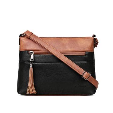 Imagem de Bolsa tiracolo MASINTOR leve e média para mulheres em material vegano