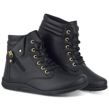 Imagem de Bota coturno feminina cano curto - New Step, Preto, 36