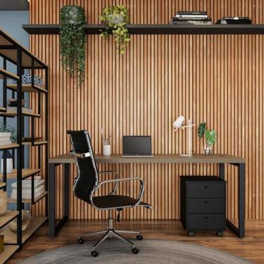 Imagem de Mesa de Escritório Cong Carvalho 190 cm - Mobly