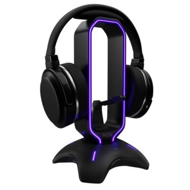 Imagem de Tilted Nation Gaming Headset Stand | RGB Headphone Stand for Desk with Mouse Bungee and USB Hub (Cool and Clean Setup) Gaming Headset Holder - Perfect Gamer Gift Accessory