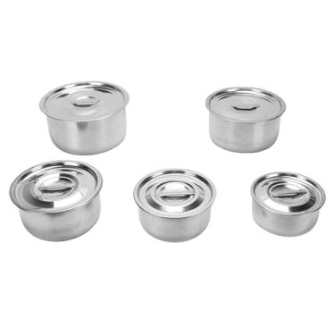 Imagem de Conjunto de Panelas de Sopa de Aço Inoxidável 5pcs Multifuncional Panelas para Cozinha Em Casa Com Lava -louças de Acabamento Liso Design Seguro