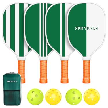 Imagem de Pickleball Paddles Set of 4,USAPA Approved Pickleball Set of 4 with 4 Balls & 1 Pickle ball Bag,Outdoor Pickle ball Racket with Ergonomic Cushion Grip for Beginner Pros Women Men Great Gifts for Adult