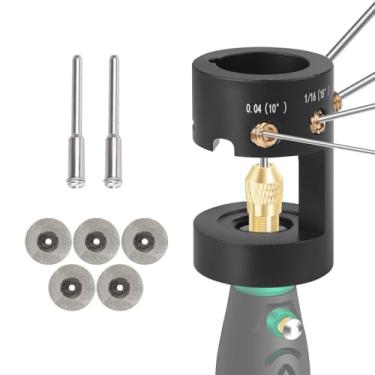Imagem de CNSPEED Ferramenta de cabeça de amolador de eletrodo de tungstênio TIG, moedor de tungstênio para soldagem TIG com 4 compartimentos de corte, multiângulos e deslocamentos, rodas duplas de diamante, 2