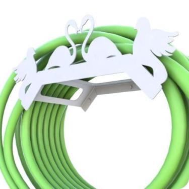 Imagem de Suporte Enrolador De Mangueira De Jardim Passaro Branco - Metalcromo