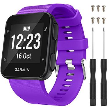 Imagem de Pulseira para Garmin Forerunner 35, pulseira de silicone macio de substituição para smartwatch Garmin Forerunner 30 (sem rastreador)