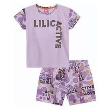 Imagem de Conjunto Curto Lilica Ripilica Blusa e Short Lilás-Feminino