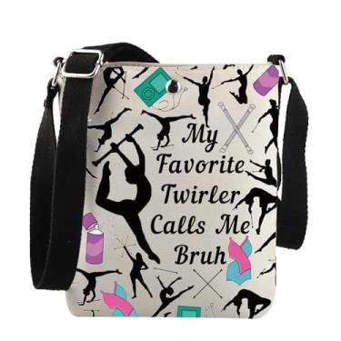 Imagem de JNIAP Presente Baton Twirling My Favorite Twirler Calls Me Bruh Bolsa tiracolo Presente Majorette, Twirler Calls Xk