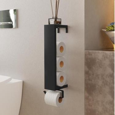 Imagem de Suporte Papel Higiênico Banheiro Lavabo Papeleira De Parede - Decorlid
